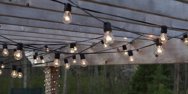 Black Edison String Tent Lighting - Atlanta Party Rentals